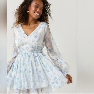 Francesca Collection V-Neck Chiffon Dress